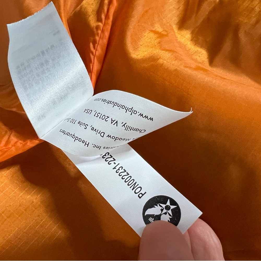ALPHA INDUSTRIES Sherpa utility jacket in sage and emergency orange small - Picture 7 of 7